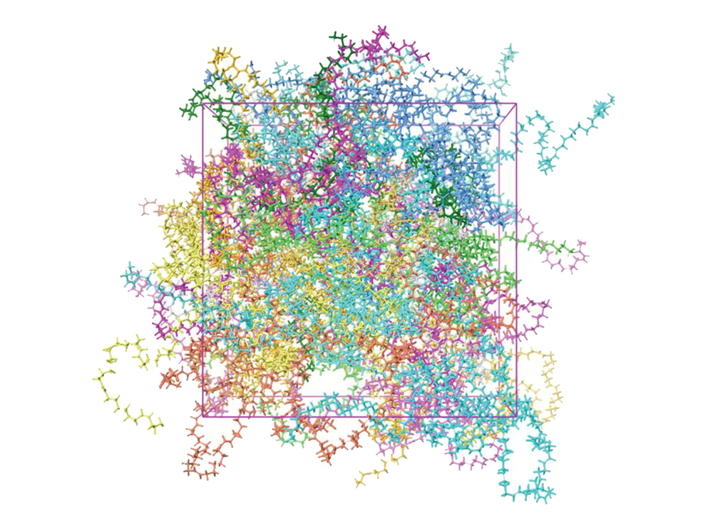 Molecular dynamics simulations accelerate the development and optimization of recyclable tire materials